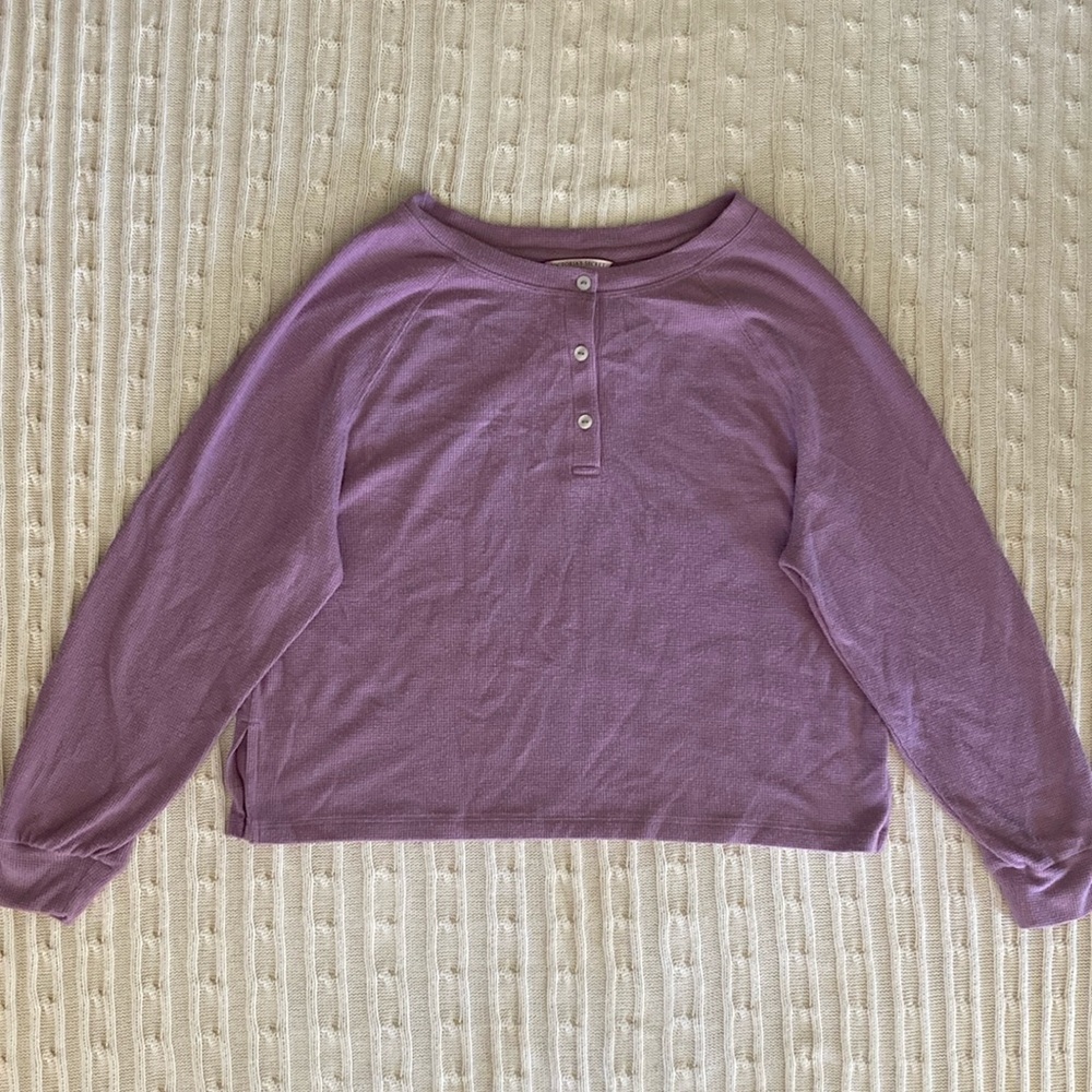 Victoria’s Secret Oversized Henley Top ~ Small ~ Lavender
